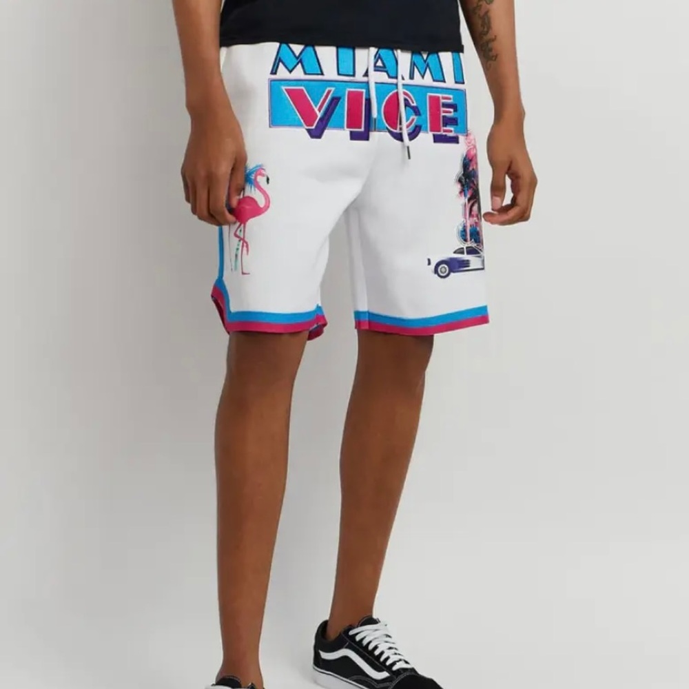 Reason x Miami Vice Limited Edition Chenille Shorts - Picture 3 of 6